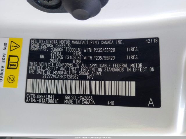 2019 LEXUS RX 350 2T2ZZMCA9KC128962 Photo 8