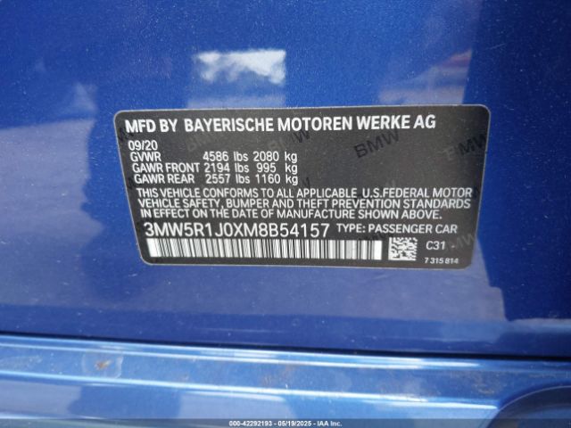 2021 BMW 330I 3MW5R1J0XM8B54157 Photo 8