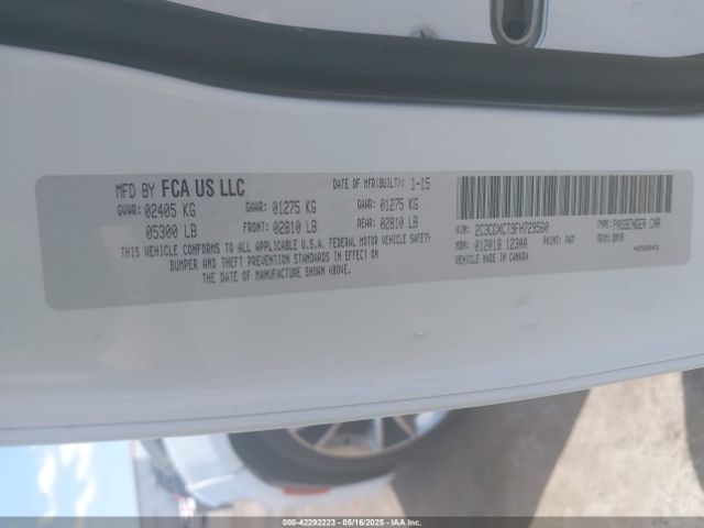 2C3CDXCT9FH729560 Dodge CHARGER R/T