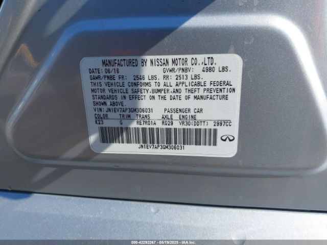 JN1EV7AP3GM306031 Infiniti Q50 3.0t Premium