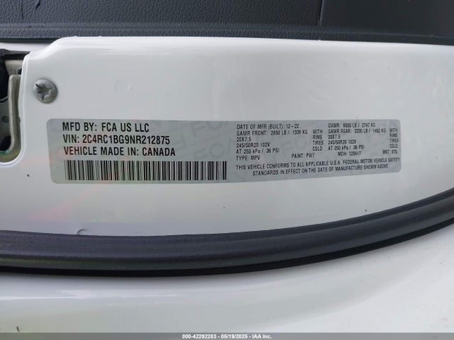 Chrysler Pacifica Touring L 2022 2C4RC1BG9NR212875 Image 9