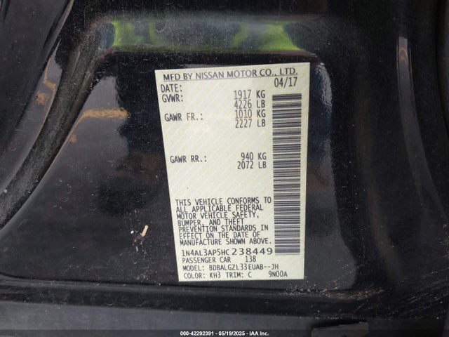 1N4AL3AP5HC238449 Nissan Altima 2.5 S