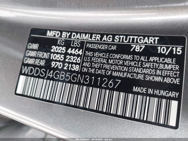 WDDSJ4GB5GN311267 Mercedes-Benz CLA 250 4MATIC