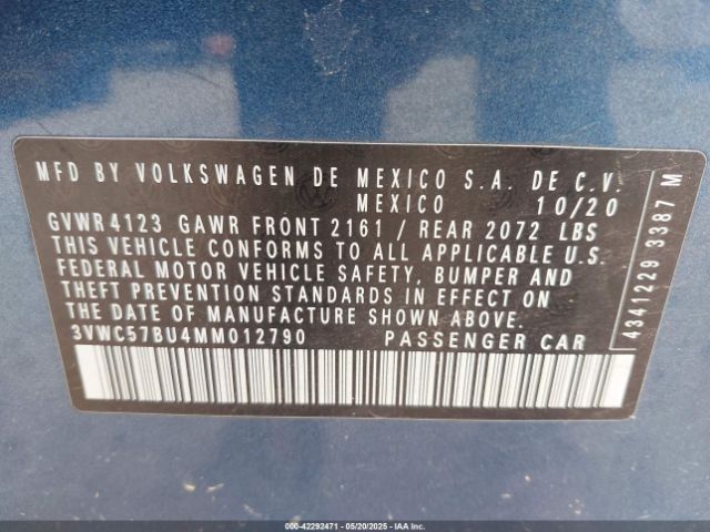 2021 VOLKSWAGEN JETTA 3VWC57BU4MM012790 Photo 8