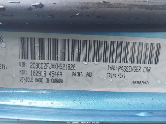 2C3CDZFJXKH521820 Dodge Challenger R/t Scat Pack