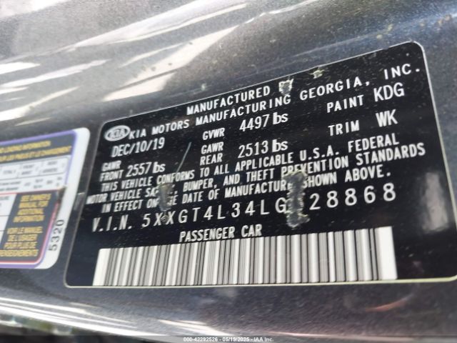 5XXGT4L34LG428868 KIA Optima S