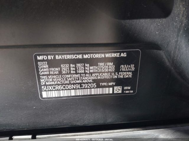 2022 BMW X5 5UXCR6C08N9L39205 Photo 8