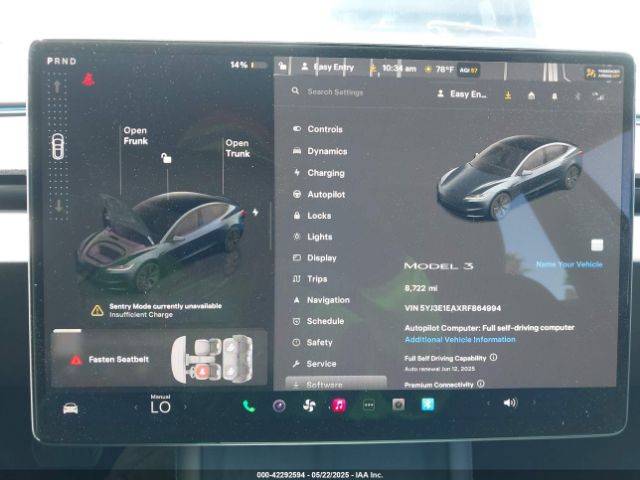 5YJ3E1EAXRF864994 Tesla 2024