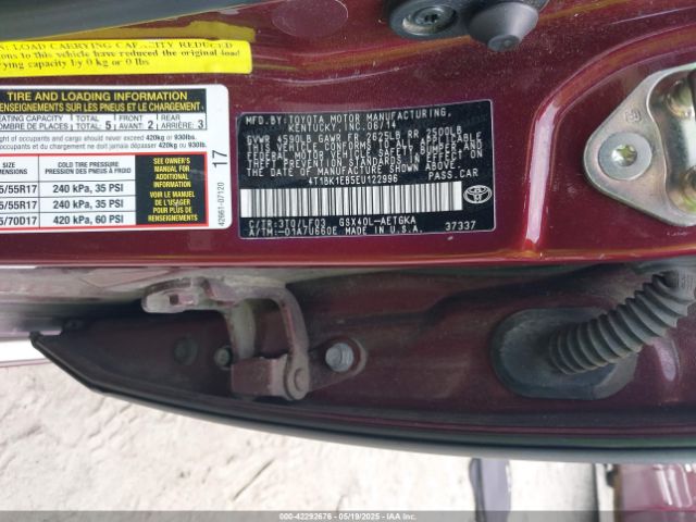 4T1BK1EB5EU122996 Toyota 2gr-fe