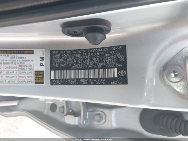 JTDS4MCE9R3519488 Toyota COROLLA SE