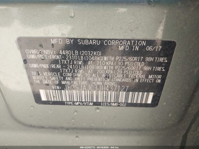 2018 SUBARU FORESTER JF2SJAJC3JH437127 Photo 8
