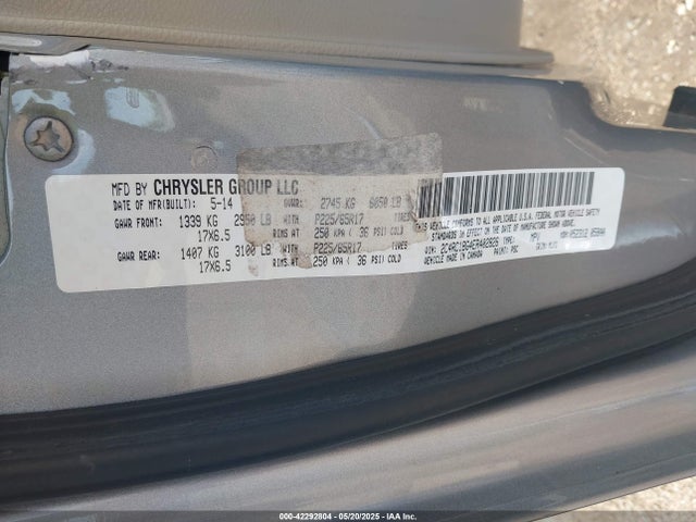 2C4RC1BG4ER402826 Chrysler 2014