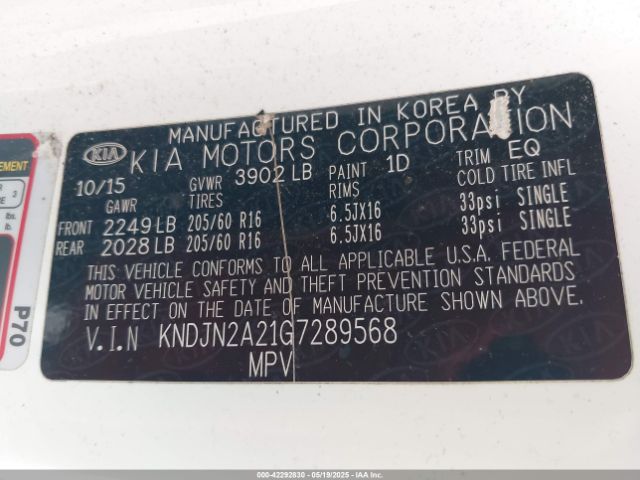 KNDJN2A21G7289568 KIA Soul