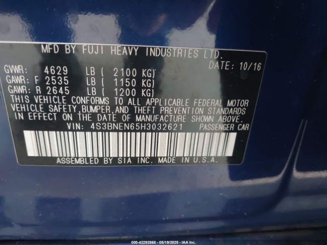 4S3BNEN65H3032621 Subaru Legacy 3.6r Limited