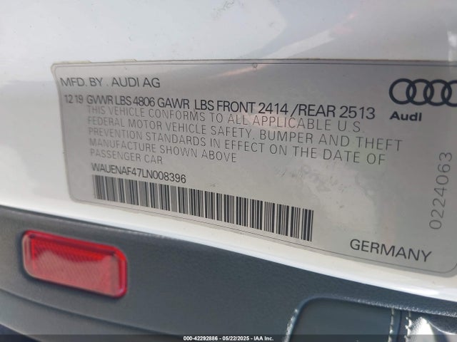 Audi A4 2020 WAUENAF47LN008396 Image 9