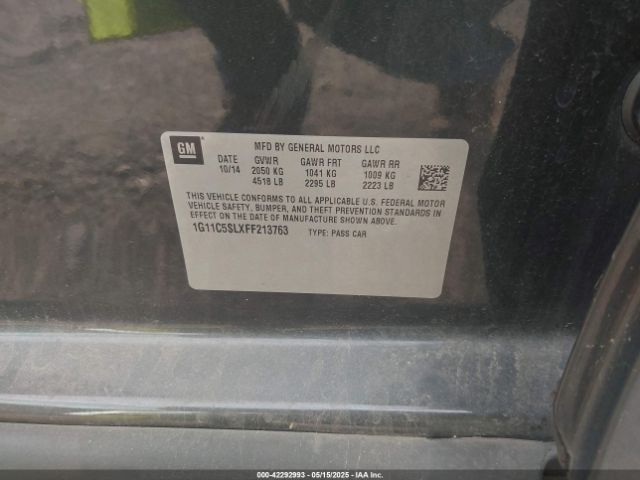 1G11C5SLXFF213763 Chevrolet MALIBU 1LT