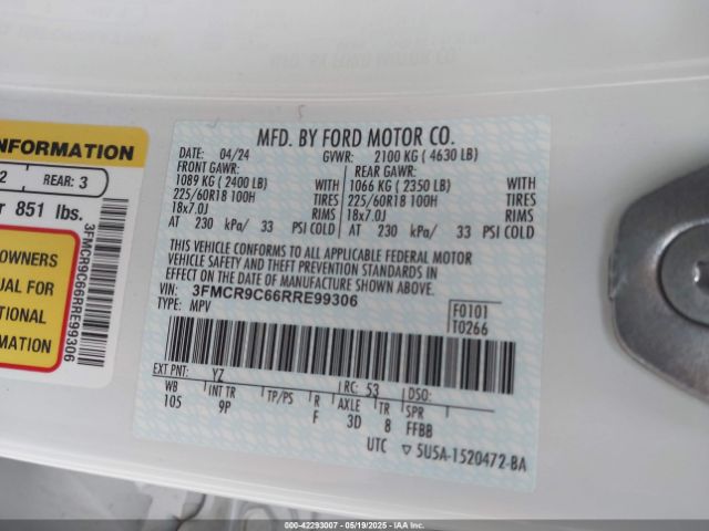2024 FORD BRONCO SPORT 3FMCR9C66RRE99306 Photo 8