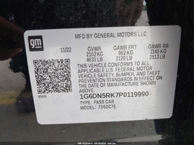 1G6DN5RK7P0119990 Cadillac lsy