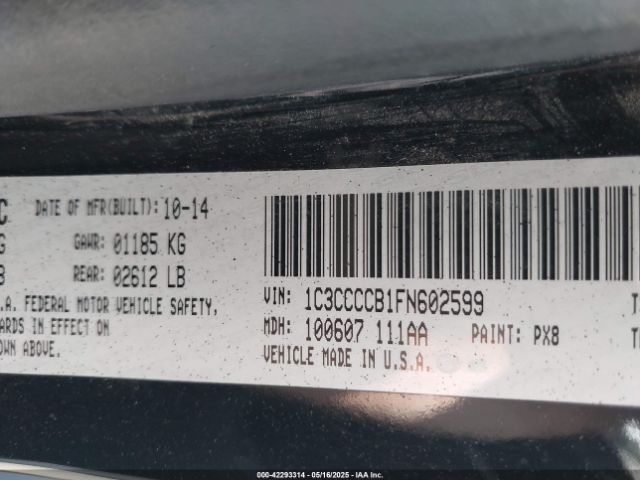 2015 CHRYSLER 200 1C3CCCCB1FN602599 Photo 8