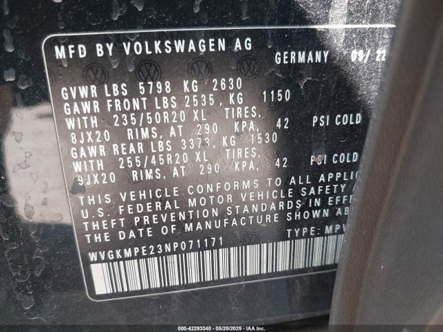 Volkswagen ID.4 2022 WVGKMPE23NP071171 Image 9