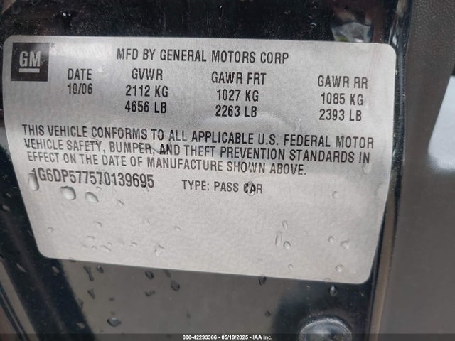 2007 CADILLAC CTS 1G6DP577570139695 Photo 8