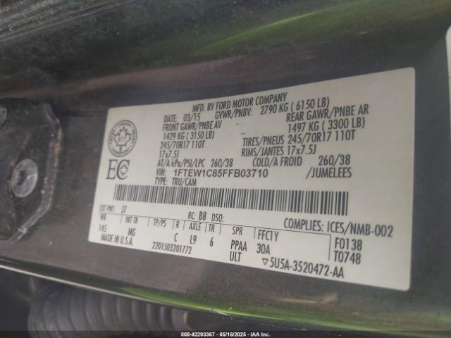 1FTEW1C85FFB03710 Ford F-150 Xlt
