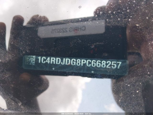 1C4RDJDG8PC668257 Dodge Durango Gt Plus Awd