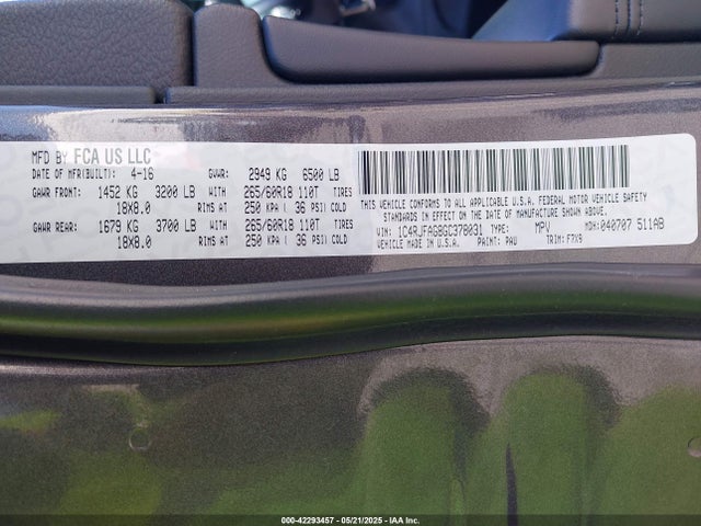 1C4RJFAG8GC378031 Jeep 2016