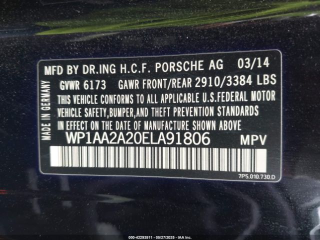 2014 PORSCHE CAYENNE WP1AA2A20ELA91806 Photo 8