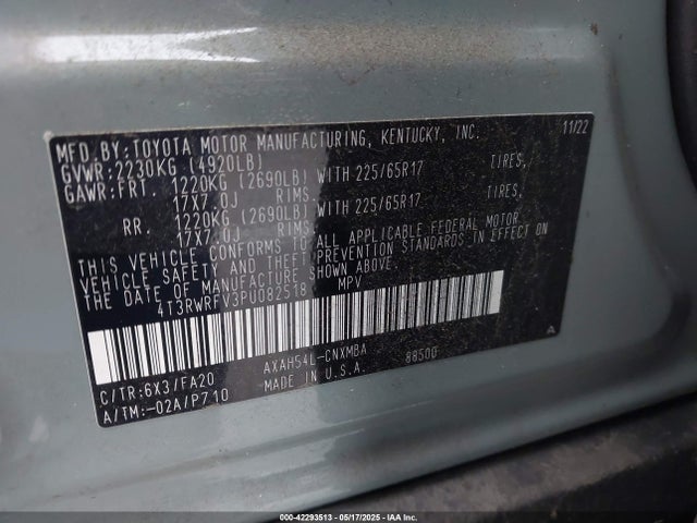 4T3RWRFV3PU082518 Toyota a25a-fxs, 3nm+4nm(ni)