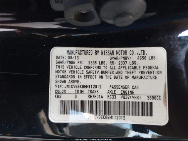2014 INFINITI Q60 JN1CV6EK8EM112012 Photo 8
