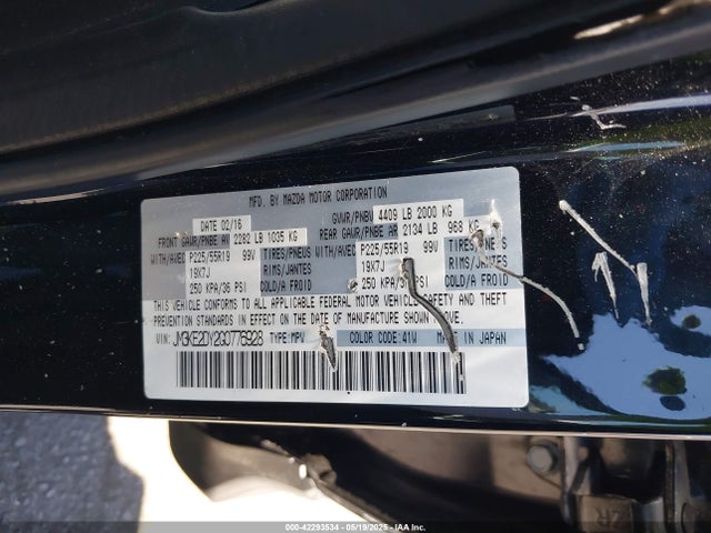 Mazda py 2016 JM3KE2DY2G0776928 Image 9