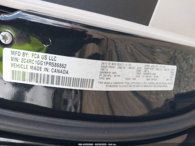 2C4RC1GG1PR586862 Chrysler Pacifica Limited