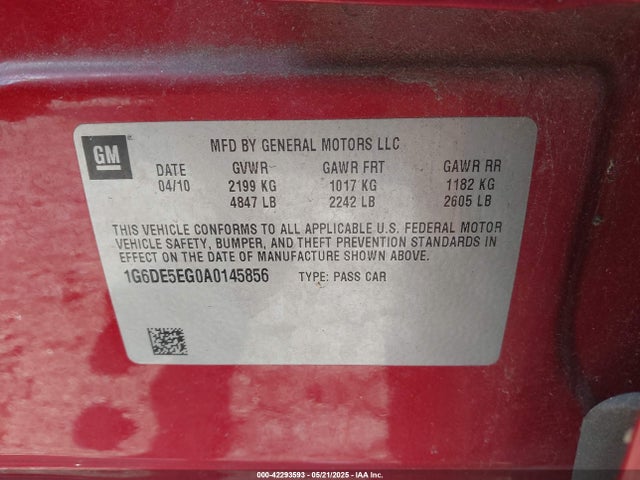 2010 CADILLAC CTS 1G6DE5EG0A0145856 Photo 8
