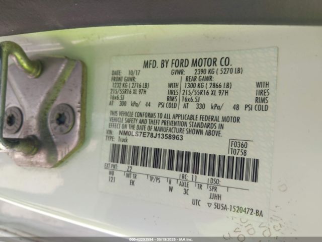NM0LS7E78J1358963 Ford Transit Connect Xl