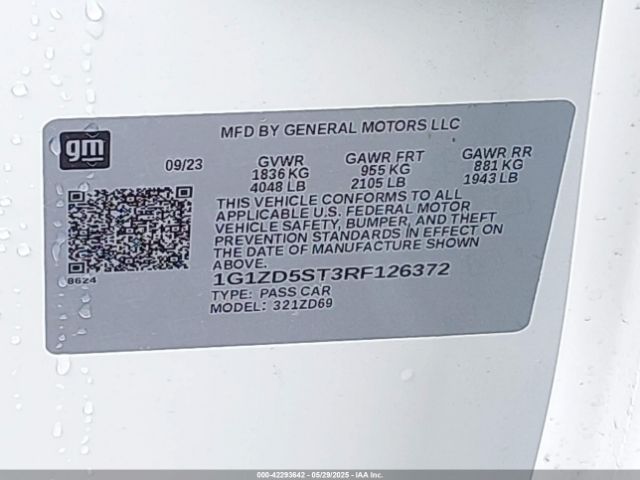 1G1ZD5ST3RF126372 Chevrolet Malibu Fwd 1lt