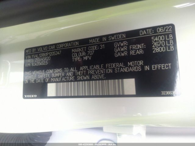 2023 VOLVO XC60 YV4L12RN1P1205347 Photo 8