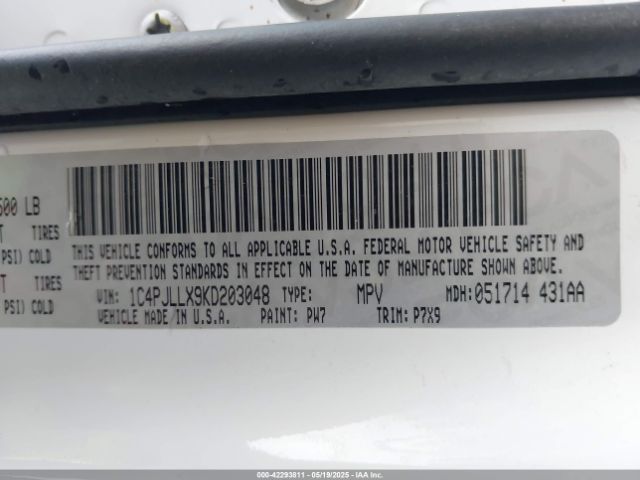 1C4PJLLX9KD203048 Jeep 2019