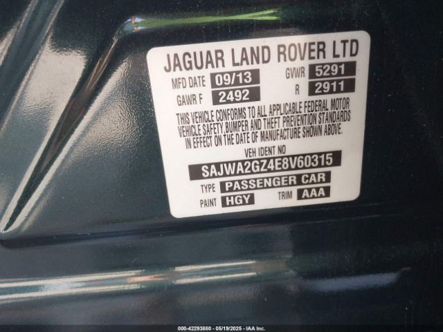 2014 JAGUAR XJ SAJWA2GZ4E8V60315 Photo 8