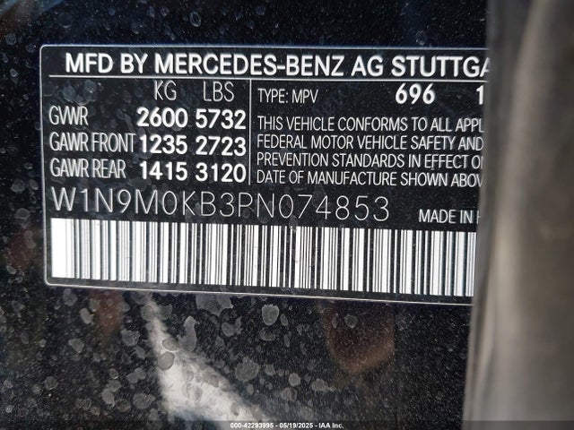 W1N9M0KB3PN074853 Mercedes-Benz 2023