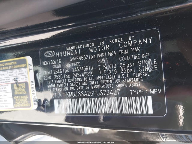 KM8J33A26HU373427 Hyundai t-gdi gamma