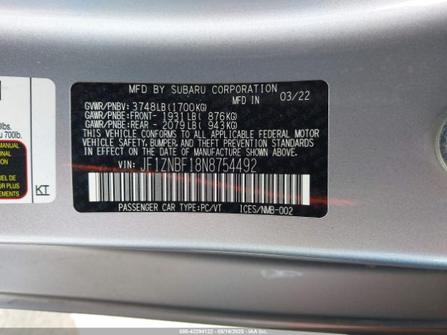 2022 TOYOTA GR86 JF1ZNBF18N8754492 Photo 8