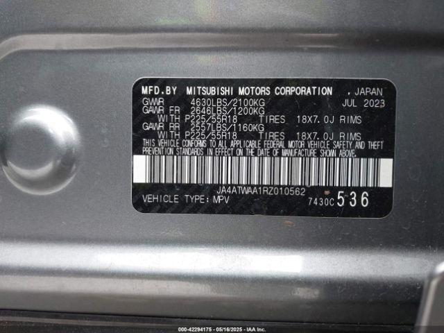2024 MITSUBISHI ECLIPSE CROSS JA4ATWAA1RZ010562 Photo 8