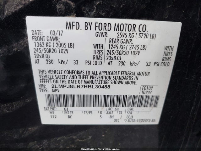 2LMPJ8LR7HBL30488 Lincoln 3.7l tivct (twin independent variable camshaft timing)