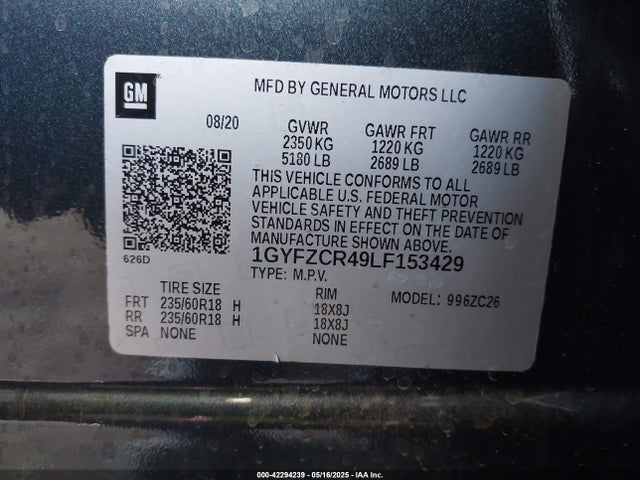 2020 CADILLAC XT4 1GYFZCR49LF153429 Photo 8