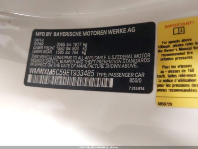 WMWXM5C59ET933485 Mini Hardtop Cooper