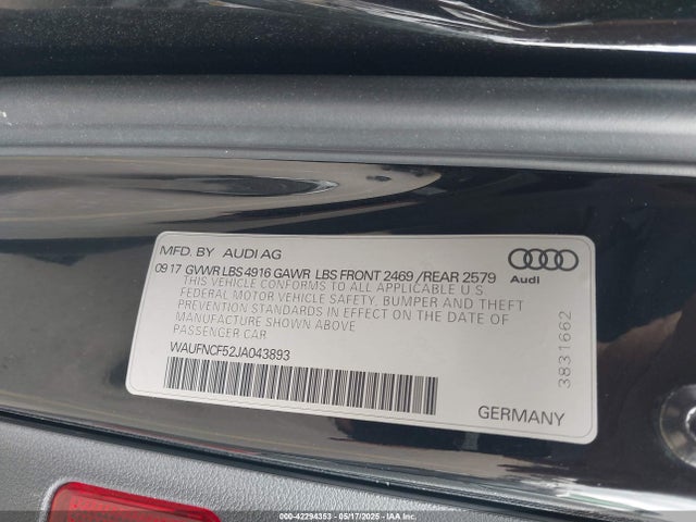 2018 AUDI A5 WAUFNCF52JA043893 Photo 8