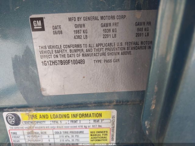 2009 CHEVROLET MALIBU 1G1ZH57B99F100489 Photo 8