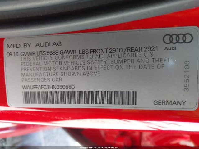 2017 AUDI S6 WAUFFAFC1HN050580 Photo 8