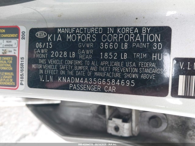 KIA gamma 2016 KNADM4A35G6584695 Image 9